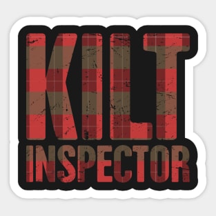 Kilt Inspector | Funny Renaissance Festival Design Sticker